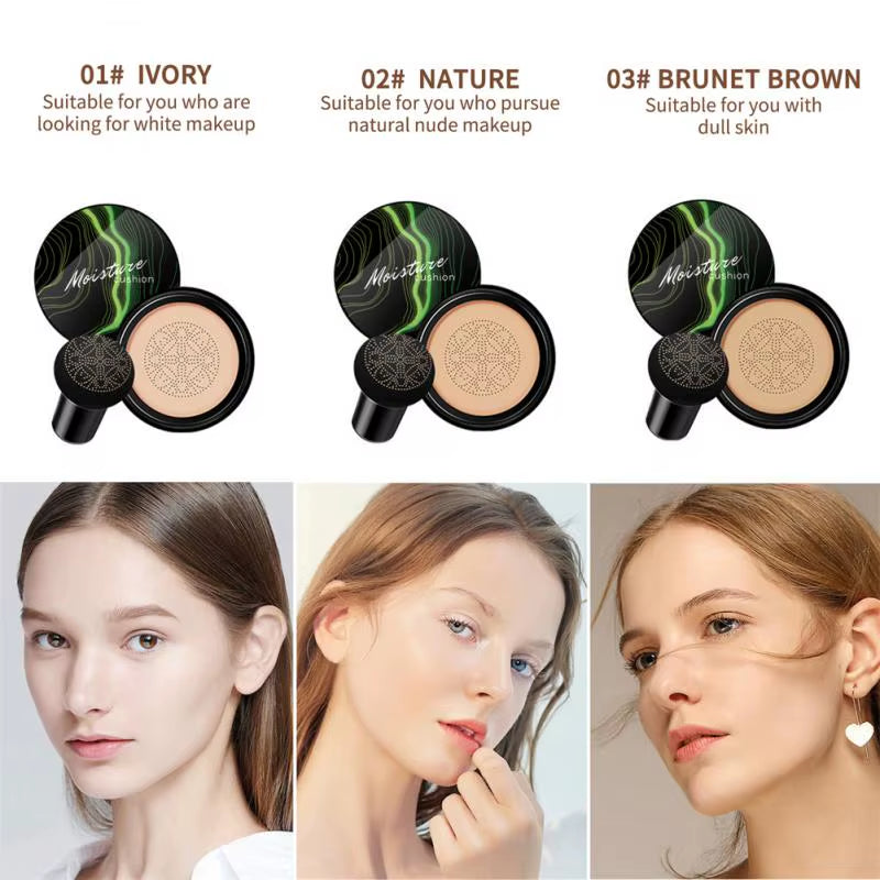 Mushroom Head Air Cushion CC Cream Natural Moisturizing Foundation Concealer Whitening Oil-Control Makeup Cosmetics BB Cream
