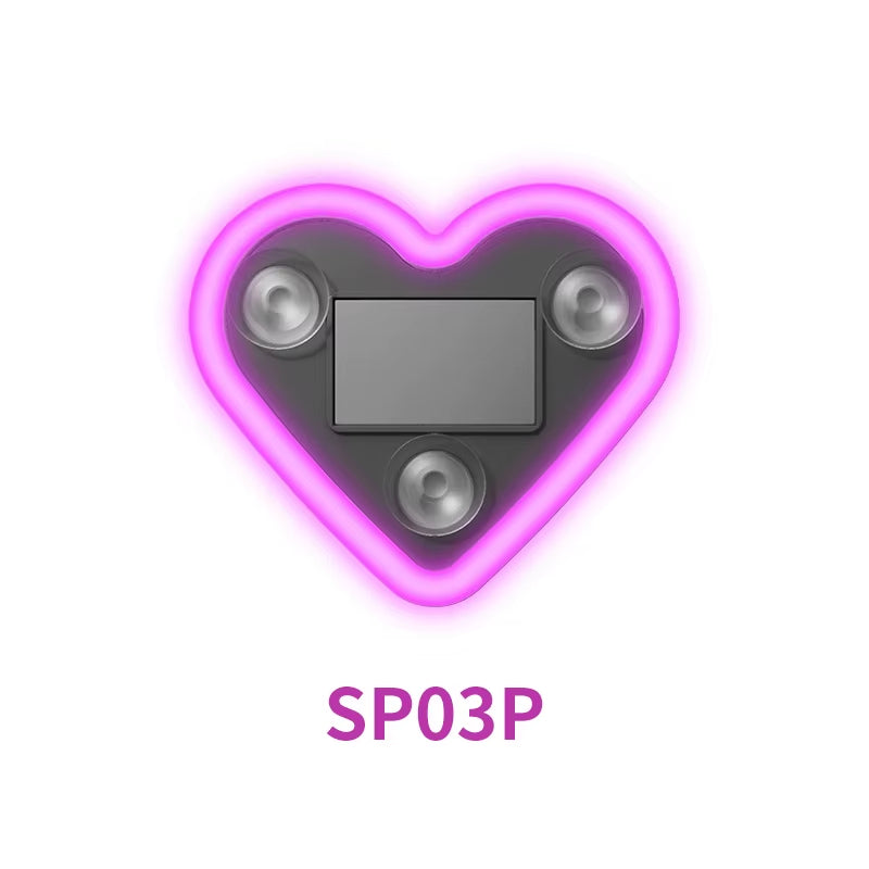 Window Neon Lights, Triangular Windows, Heart-Shaped Lights, Illuminated Heart-Shaped Decorations, Car Interface, Wireless Remot