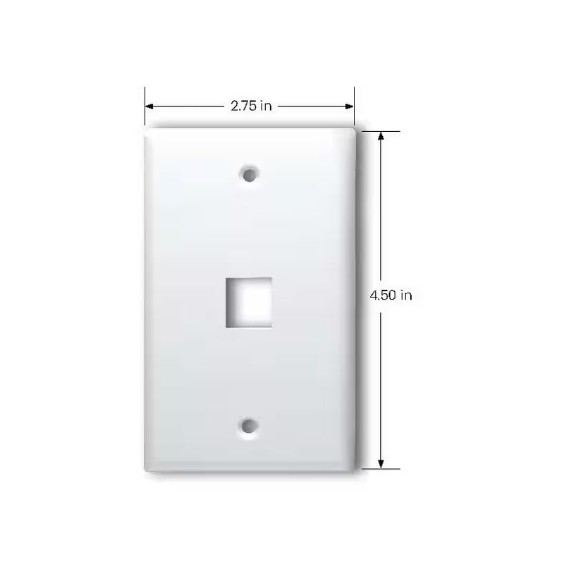 White 1-Port 1-Decorator/Rocker/1-Duplex Plastic Wall Plate (1-Pack)