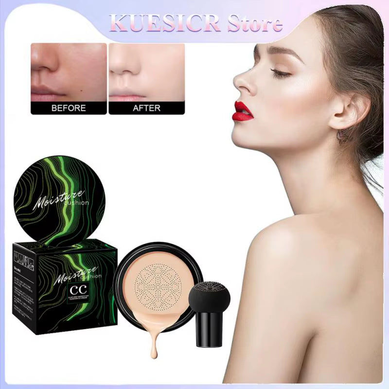 Mushroom Head Air Cushion CC Cream Natural Moisturizing Foundation Concealer Whitening Oil-Control Makeup Cosmetics BB Cream