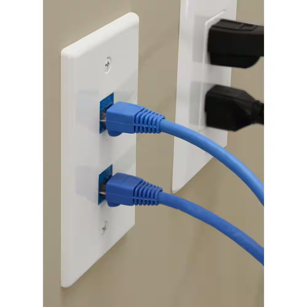 White 1-Port 1-Decorator/Rocker/1-Duplex Plastic Wall Plate (1-Pack)