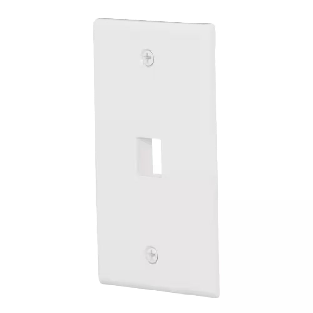 White 1-Port 1-Decorator/Rocker/1-Duplex Plastic Wall Plate (1-Pack)