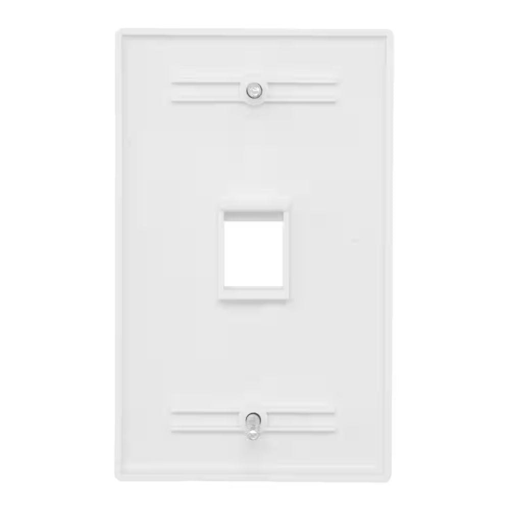 White 1-Port 1-Decorator/Rocker/1-Duplex Plastic Wall Plate (1-Pack)
