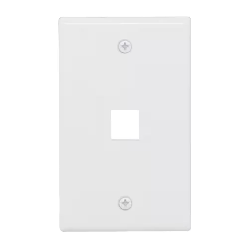 White 1-Port 1-Decorator/Rocker/1-Duplex Plastic Wall Plate (1-Pack)