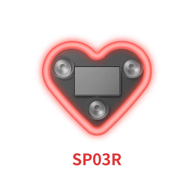 Window Neon Lights, Triangular Windows, Heart-Shaped Lights, Illuminated Heart-Shaped Decorations, Car Interface, Wireless Remot